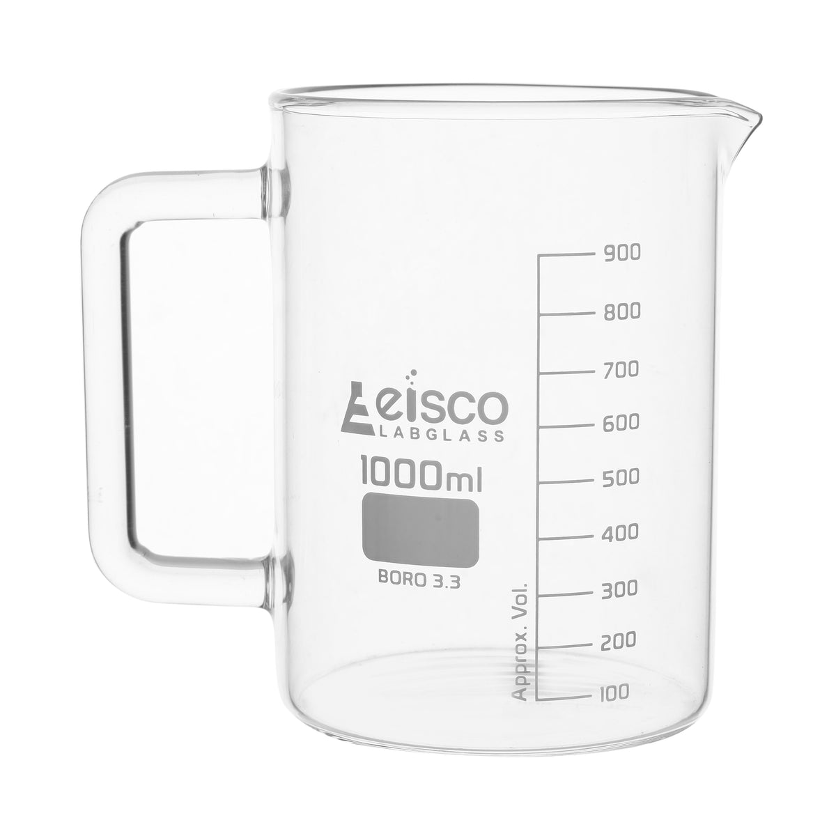 BECHER 1000ML FORME BASSE BORO 3.3 x 10 *** - Atlantic labo ics