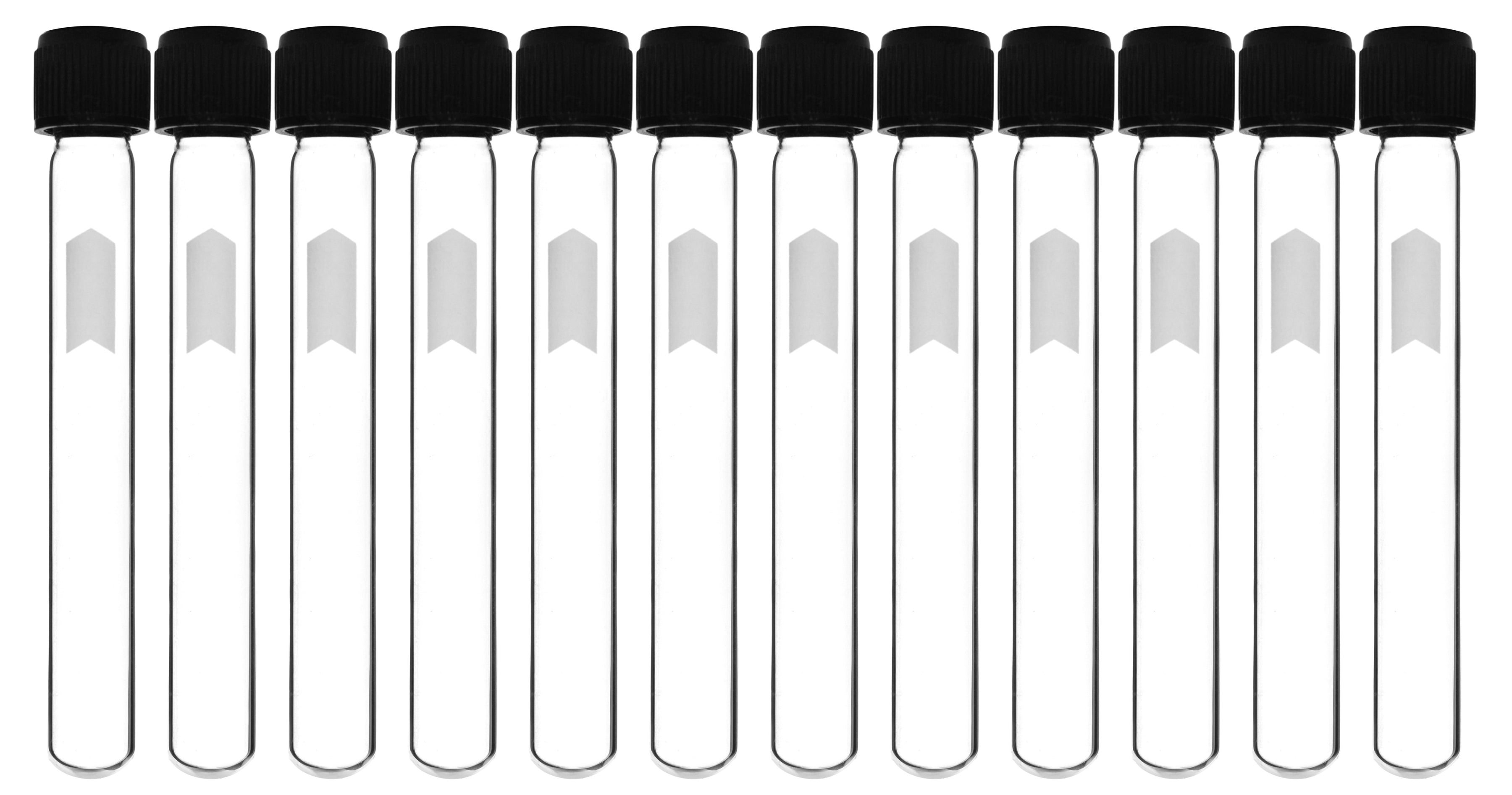 Culture Tube with Screw Cap, 5mL, 12/PK- 12x100mm - Marking Spot - Rou ...