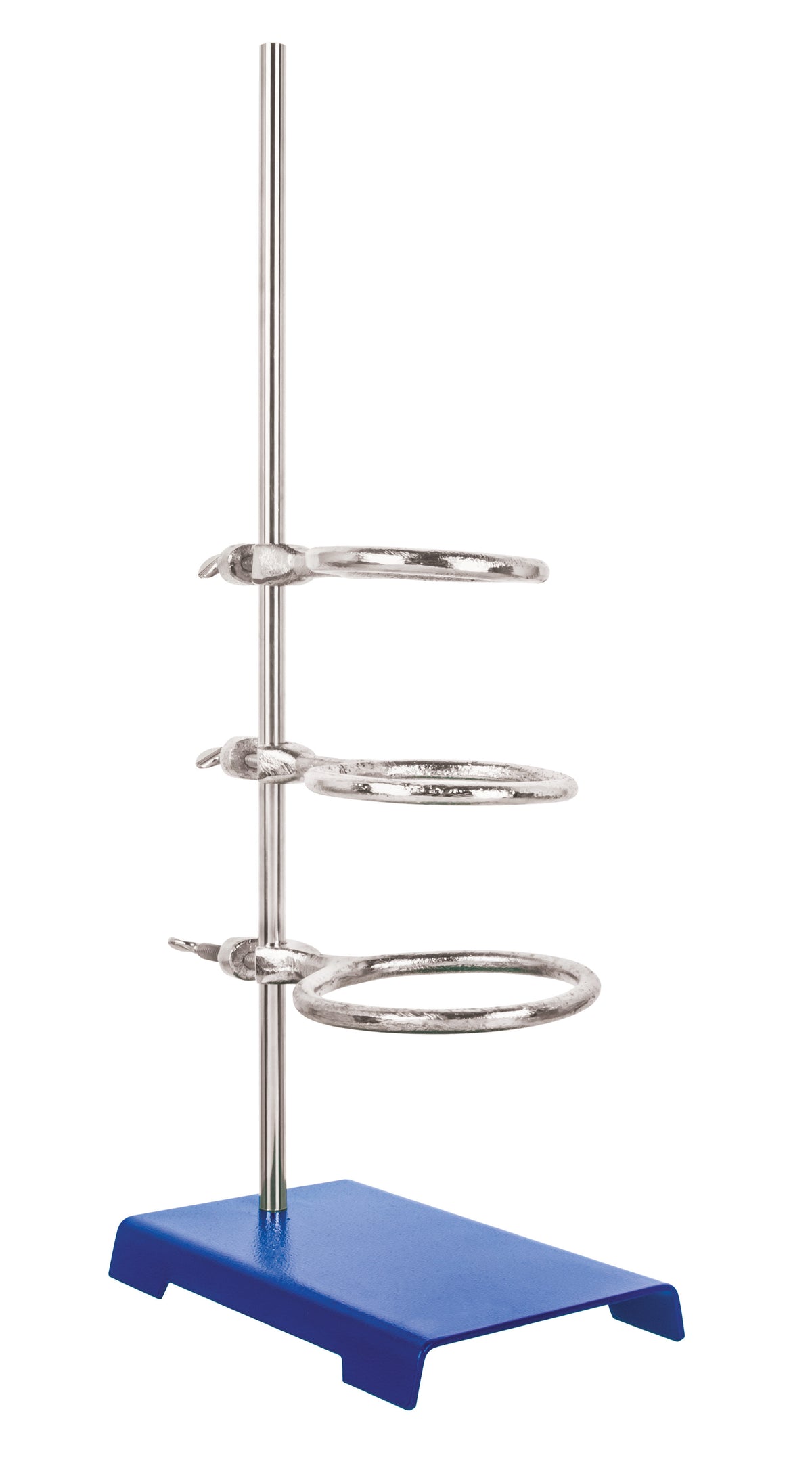 4 Piece Set - Rectangular Retort Stand, Rod, Clamp & Ring Set - 8x5 Steel  Base, 23.6 Stainless Steel Rod, 3 Steel Support Rings, 3-Pronged Coated  Clamp