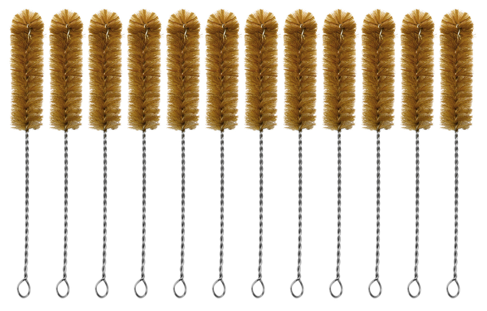 Bristle Cleaning Brushes with Fan-Shaped Ends, 11.25, Stainless