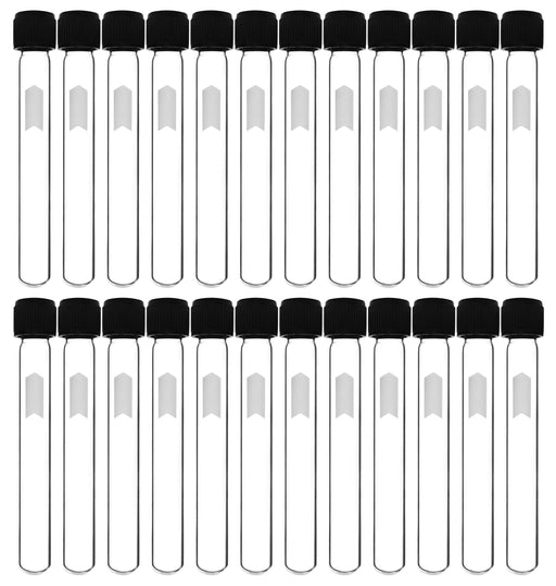 Culture Tube with Screw Cap, 5mL, 24/PK- 12x100mm - Marking Spot - Round Bottom - Borosilicate Glass